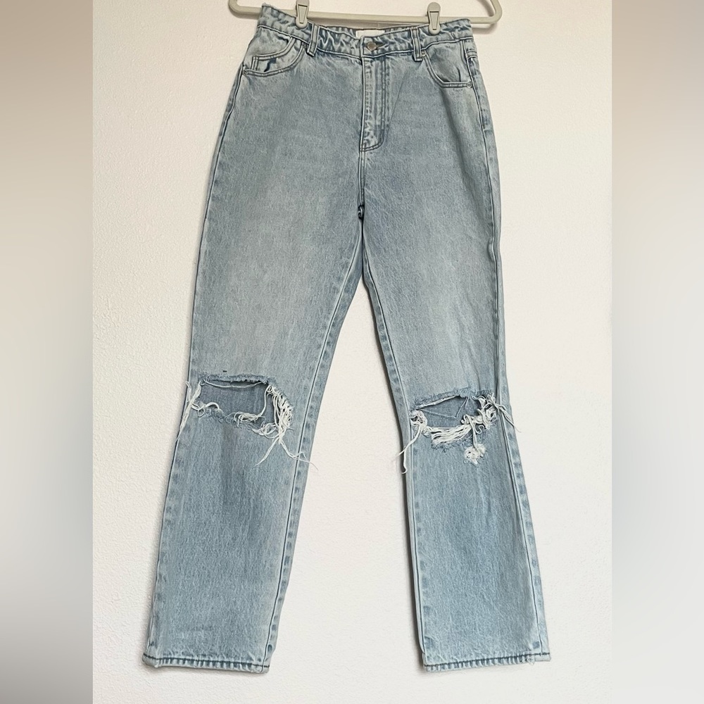 ROLLA’S original straight sun bleach-worn jeans: Size 28 Style # 13945B